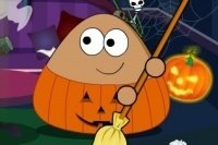 Pulizie di Halloween di Pou Pulizie di Halloween di Pou